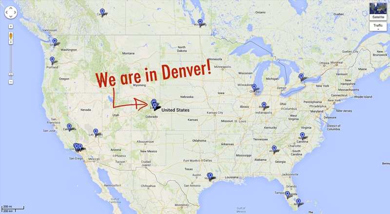 Denver Map - eCommerce Web Design Clients