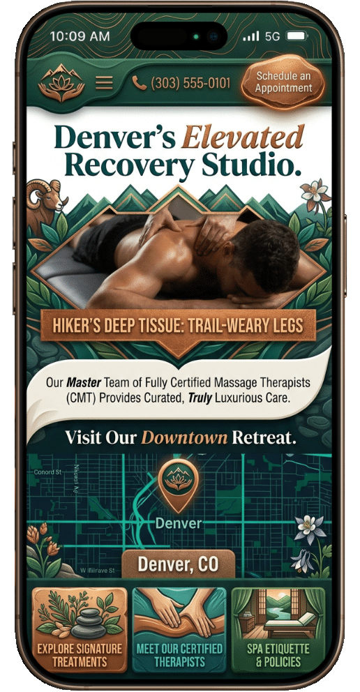 Image of Denver Wellness Studio Mobile Web Design
