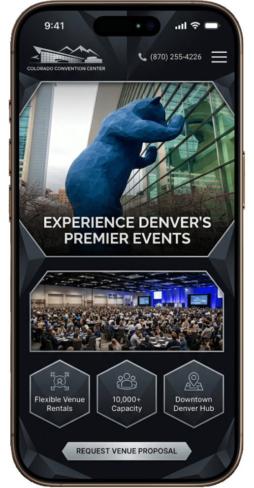 Image of Events Center Web Design Service